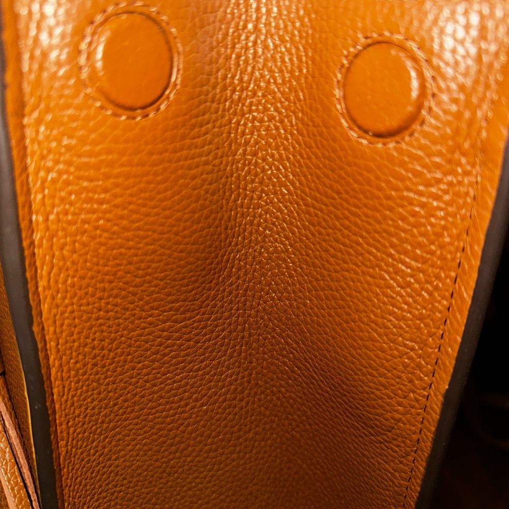 Tory Burch Brown Leather Tote with Tassels - Picture 4 of 6
